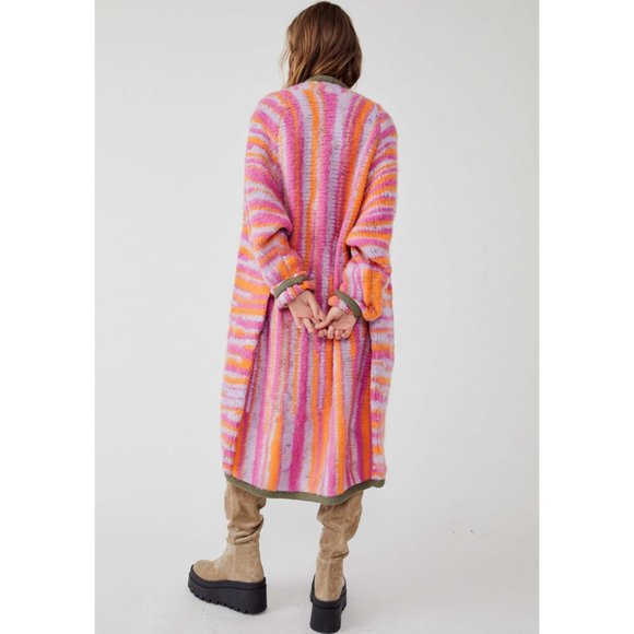 🎉LAST CHANCE🎉 NWT Free People Tiger Cardi / Pink Paradise Combo - Picture 3 of 7